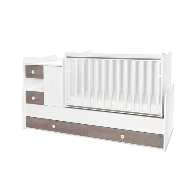 Κρεβάτι minimax 190/72 χρώμα λευκό/καφέ νέο