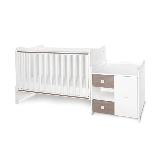Κρεβάτι minimax 190/72 χρώμα λευκό/καφέ νέο