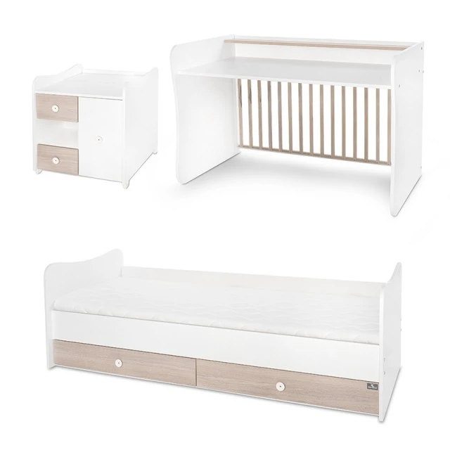 Κρεβάτι minimax 190/72 χρώμα λευκό/κεχριμπαρένιο νέο