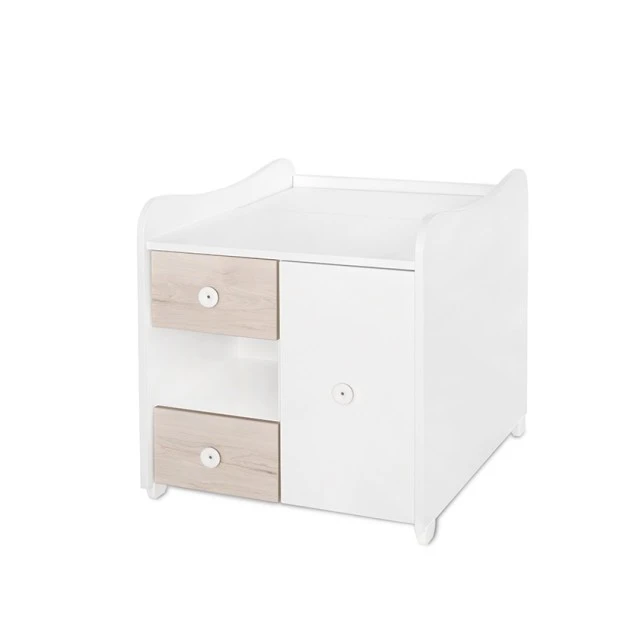 Κρεβάτι Minimax 190/72 χρώμα λευκό/ανοιχτό δρυ καινούργιο