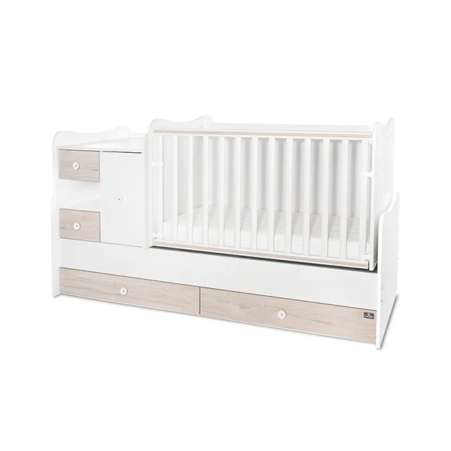 Κρεβάτι Minimax 190/72 χρώμα λευκό/ανοιχτό δρυ καινούργιο
