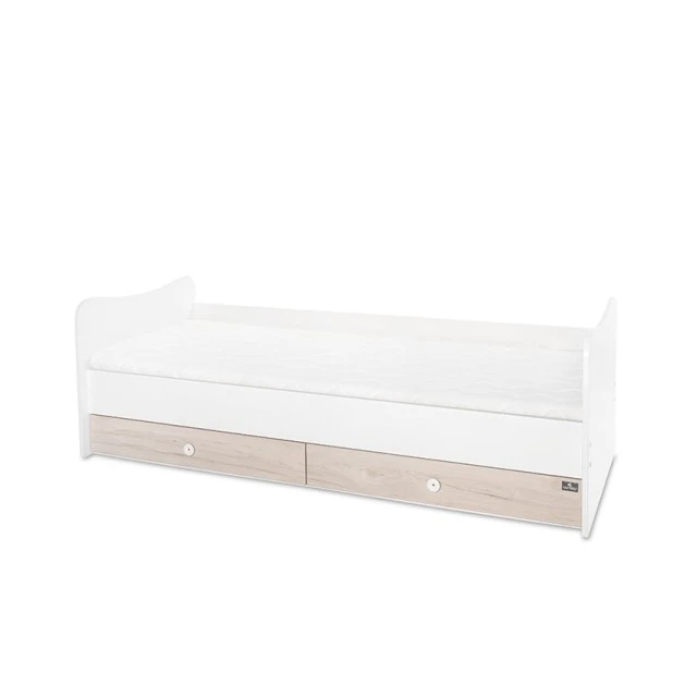 Κρεβάτι Minimax 190/72 χρώμα λευκό/ανοιχτό δρυ καινούργιο