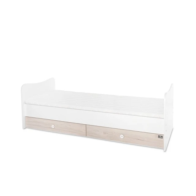 Κρεβάτι Minimax 190/72 χρώμα λευκό/ανοιχτό δρυ καινούργιο