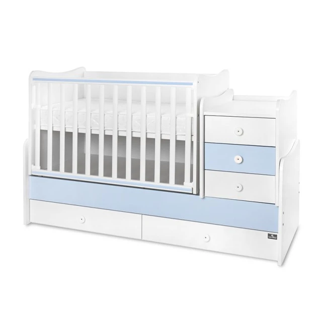 Κρεβάτι maxi plus νέο 70/160 λευκό/baby blue-3box