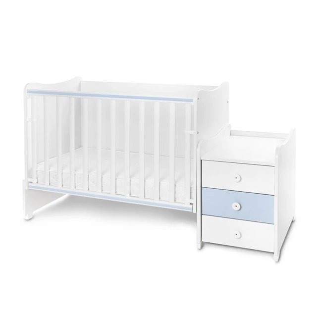 Κρεβάτι maxi plus νέο 70/160 λευκό/baby blue-3box