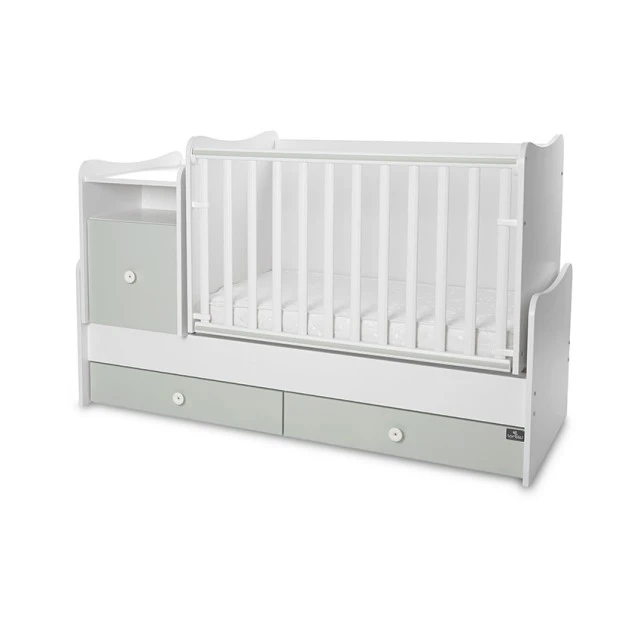 Κρεβάτι trend plus 70/160 χρώμα λευκό/milky green-3box