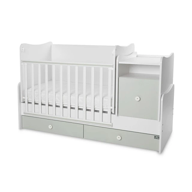 Κρεβάτι trend plus 70/160 χρώμα λευκό/milky green-3box