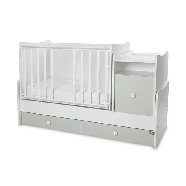 Κρεβάτι trend plus 70/160 χρώμα λευκό/milky green-3box