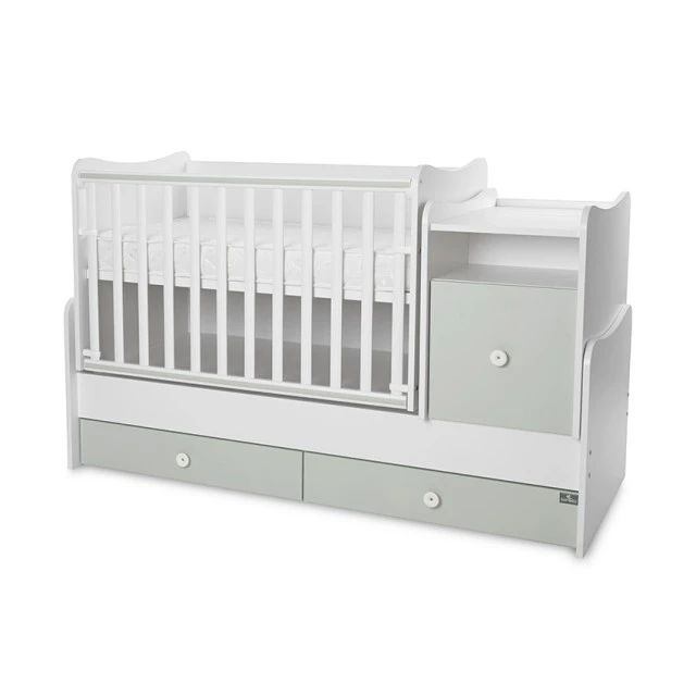 Κρεβάτι trend plus 70/160 χρώμα λευκό/milky green-3box
