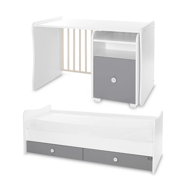Κρεβάτι trend plus 70/160 χρώμα λευκό/stone grey-3box