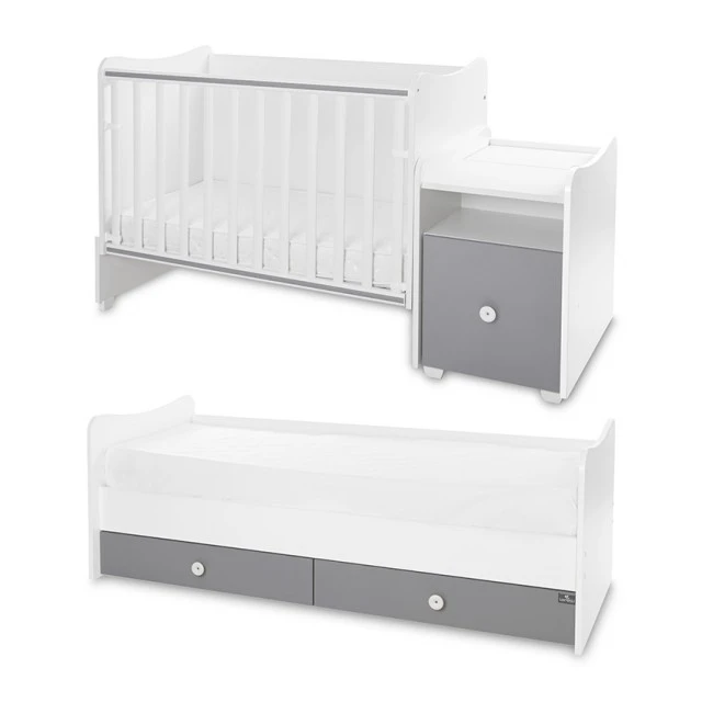 Κρεβάτι trend plus 70/160 χρώμα λευκό/stone grey-3box