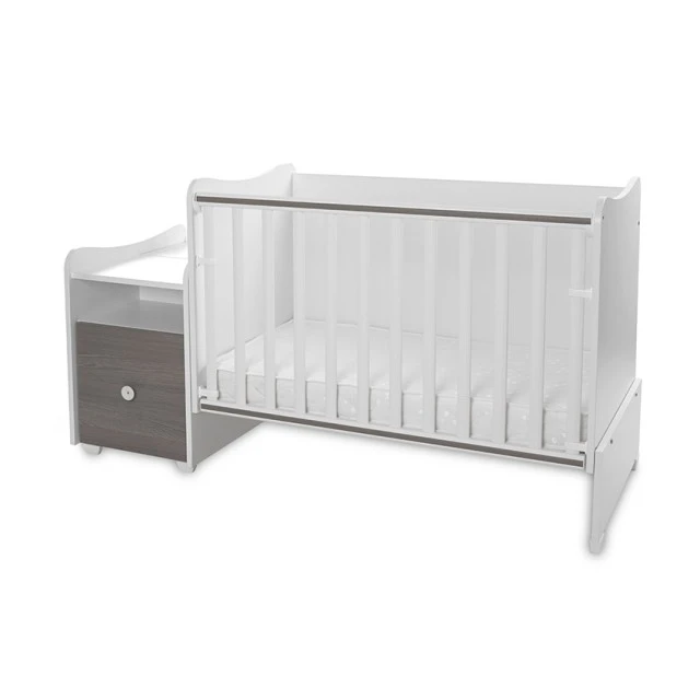 Κρεβάτι trend plus new 70/160 χρώμα λευκό/καφέ-3box
