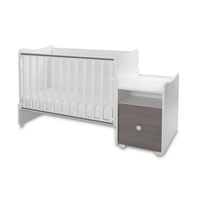 Κρεβάτι trend plus new 70/160 χρώμα λευκό/καφέ-3box
