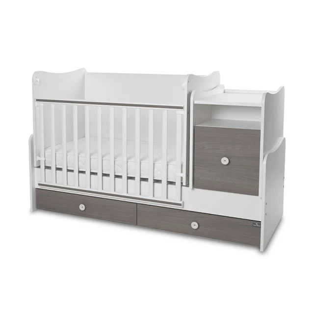 Κρεβάτι trend plus new 70/160 χρώμα λευκό/καφέ-3box