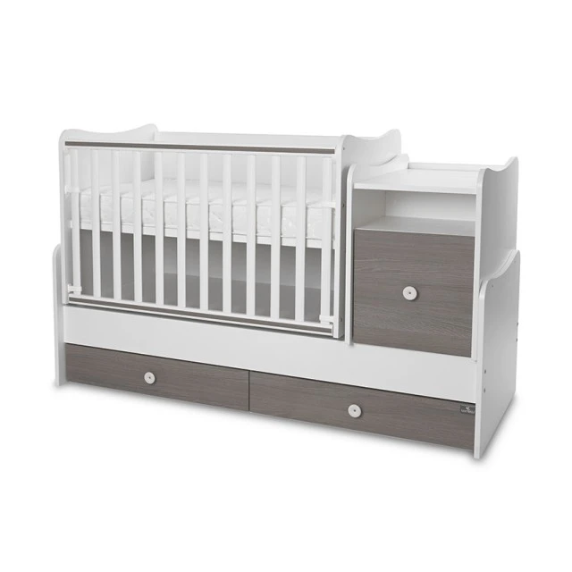 Κρεβάτι trend plus new 70/160 χρώμα λευκό/καφέ-3box