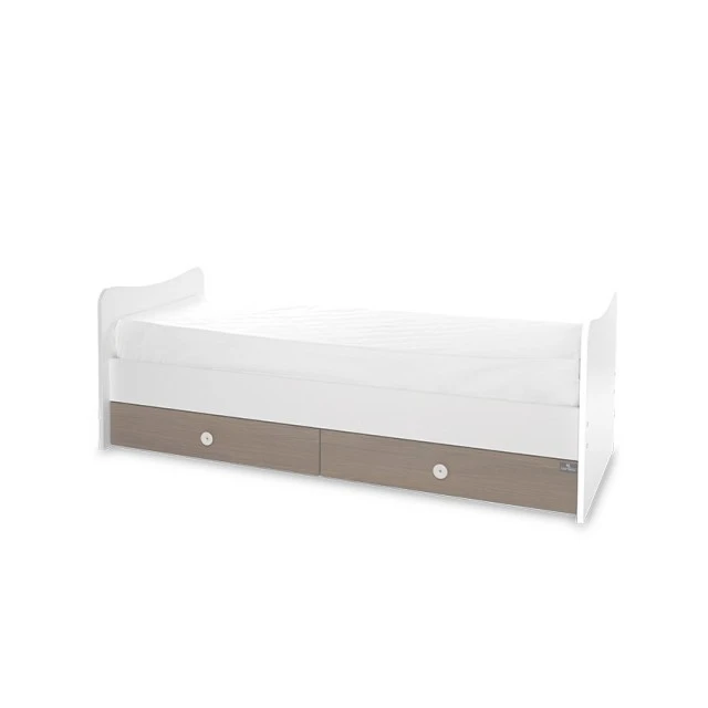 Κρεβάτι trend plus new 70/160 χρώμα λευκό/καφέ-3box