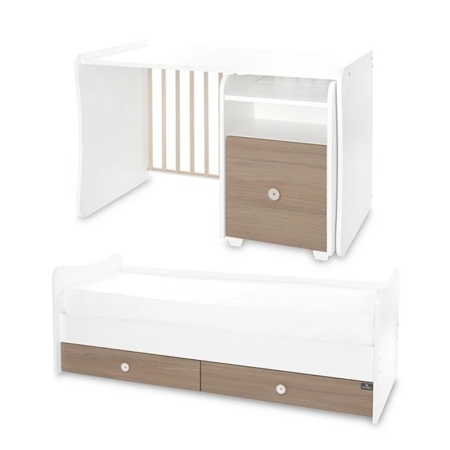 Κρεβάτι trend plus new 70/160 χρώμα λευκό/κεχριμπάρι-3box