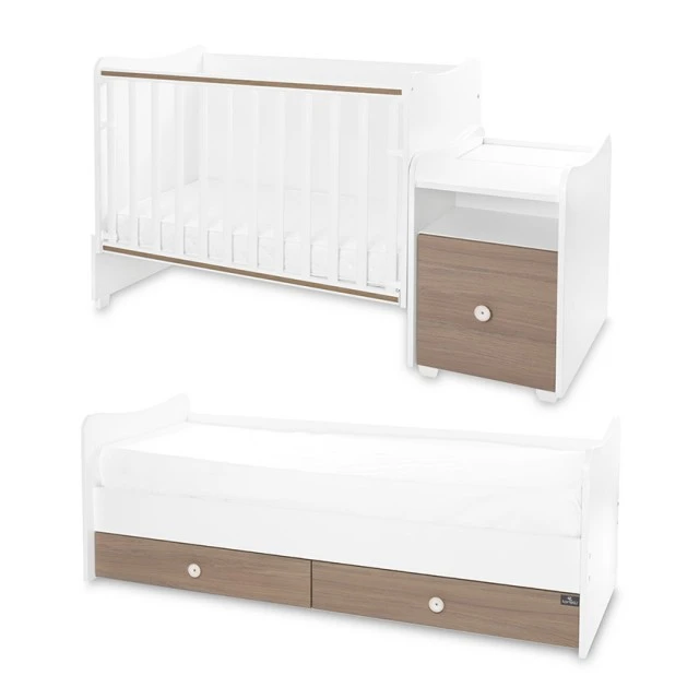 Κρεβάτι trend plus new 70/160 χρώμα λευκό/κεχριμπάρι-3box