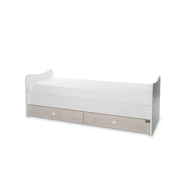 Κρεβάτι trend plus 70/160 χρώμα λευκό/ανοιχτή δρυς -3box