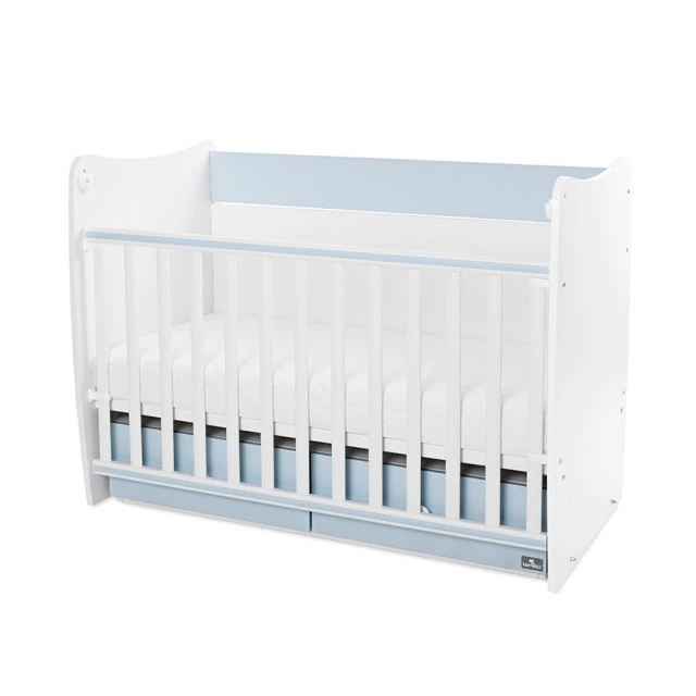 Μήτρα κρεβατιού νέα 60/120 λευκό/baby blue-2box