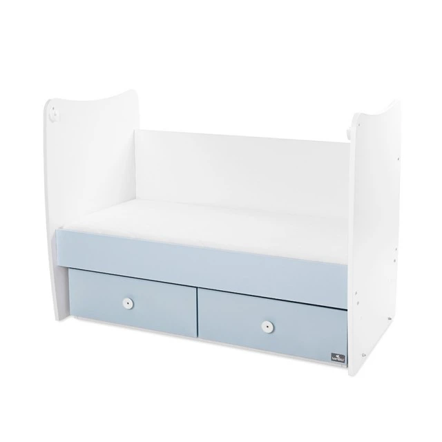 Μήτρα κρεβατιού νέα 60/120 λευκό/baby blue-2box