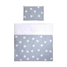 Σετ για κούνια First Dreams ranforce blue grey mist