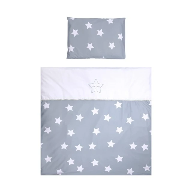 Σετ για κούνια First Dreams ranforce blue grey mist