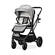 E.STROLLER GLORY 2in1 GREY+ADAPTERS με καλάθι για νεογέννητα