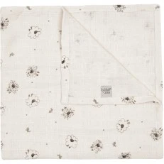 Πάνα Bebe-Jou από μουσελίνα 110x110cm - Μικρά Πρόβατα