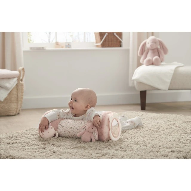 Mamas & Papas Tummy Time Roll Toy - Welcome to the world Pink