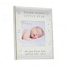 Κορνίζα φωτογραφιών Widdop Bambino με επιπλατινωμένο ασήμι - Twinkle Twinkle