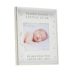 Κορνίζα φωτογραφιών Widdop Bambino με επιπλατινωμένο ασήμι - Twinkle Twinkle
