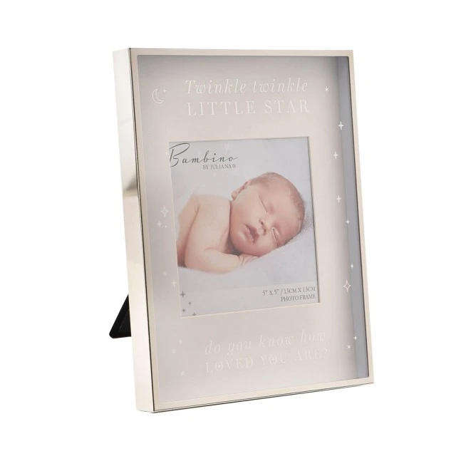 Κορνίζα φωτογραφιών Widdop Bambino με επιπλατινωμένο ασήμι - Twinkle Twinkle