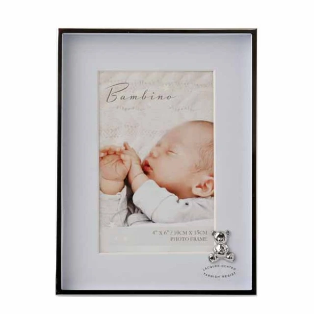 Widdop Bambino επίχρυση κορνίζα για φωτογραφία με διακόσμηση - Teddy Blue