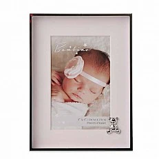Widdop Bambino επίχρυση κορνίζα για φωτογραφία με διακόσμηση - Teddy Pink