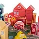 Μεγάλο ξύλινο σετ για παιδιά με κύβους, παζλ και κατασκευαστή (κατεστραμμένη συσκευασία)