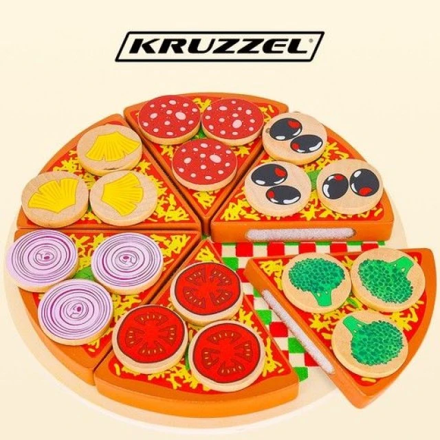 Ξύλινη πίτσα για κοπή - Kruzzel