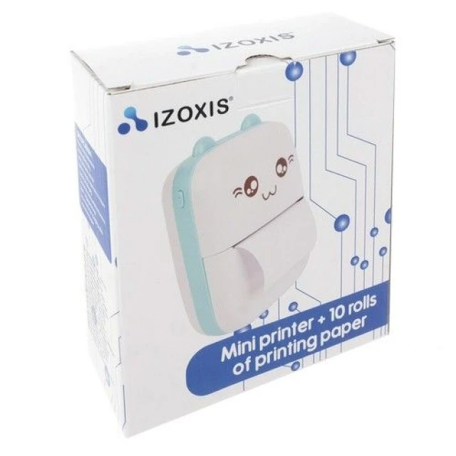 Μίνι θερμικός φωτογραφικός εκτυπωτής με Bluetooth και 11 ρολά χαρτιού εκτύπωσης - Izoxis