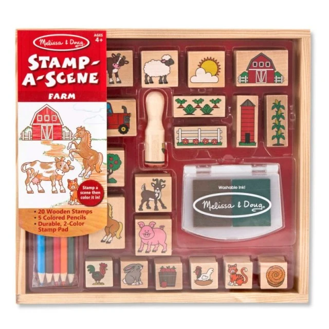 Δημιουργικό σετ σφραγίδες - Φάρμα - Melissa & Doug
