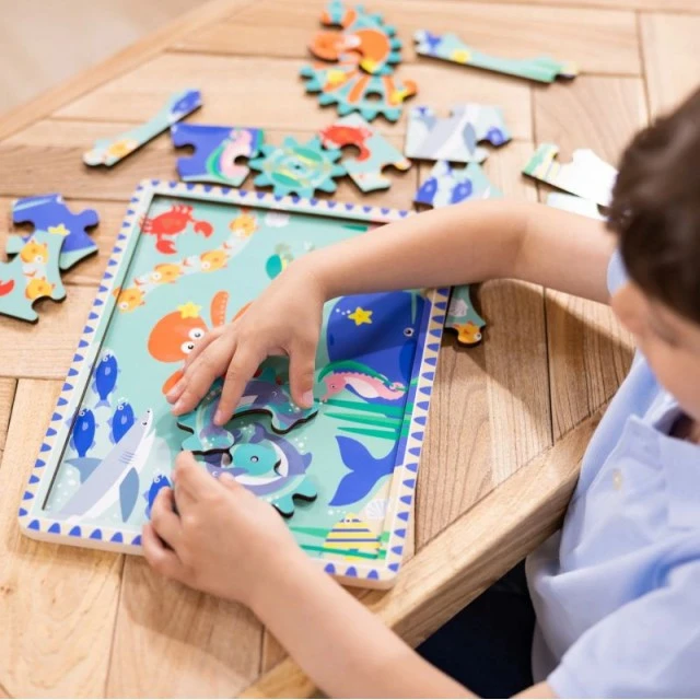 Παζλ Ξύλινο πάτωμα θάλασσας 18 τεμαχίων - Melissa & Doug