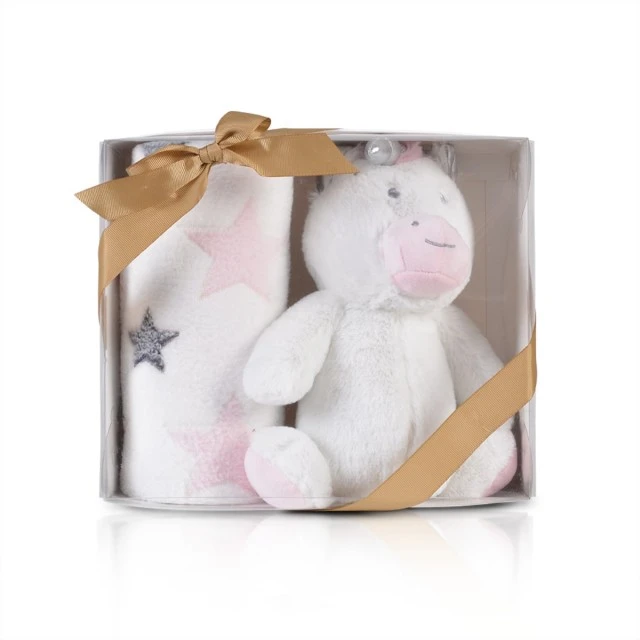 Βρεφική κουβέρτα 90/75 cm με παιχνίδι Unicorn Stars