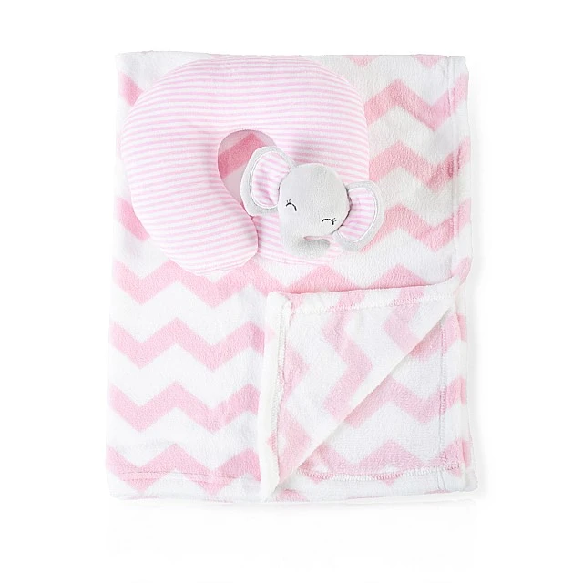 Βρεφική κουβέρτα 90/75 cm με μαξιλάρι Sammy pink