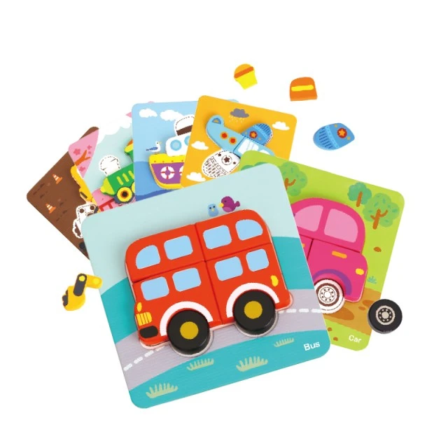 Ξύλινο τρισδιάστατο παζλ 6 σε 1 Μεταφορές TL635