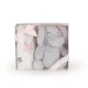 Βρεφική κουβέρτα 90/75 cm με παιχνίδι Elephant pink