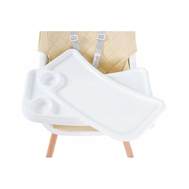 Ξύλινη καρέκλα τραπεζαρίας Gelato 2 σε 1 μπεζ