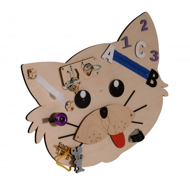 Ξύλινη σανίδα Montessori Cat