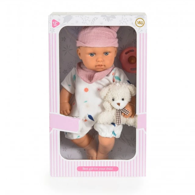Κούκλα 30 cm Bear & Baby LS1255-10
