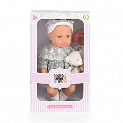 Κούκλα 30 cm Lovely Baby με γκρι φόρεμα LS1255-11