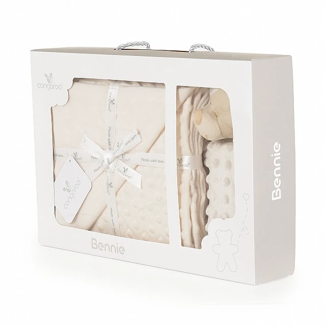 Κουβέρτα 75/100 cm με παιχνίδι Bennie beige