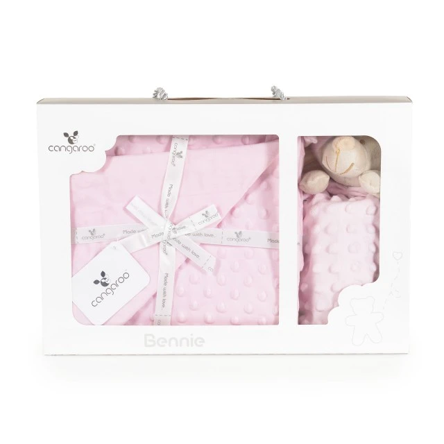 Κουβέρτα 75/100 cm με παιχνίδι Bennie pink